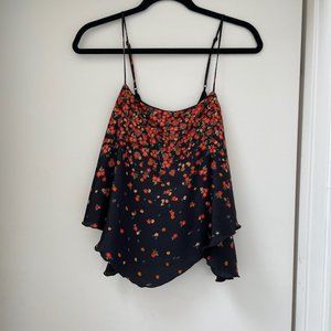 Free People Floral Flowy Camisole Top